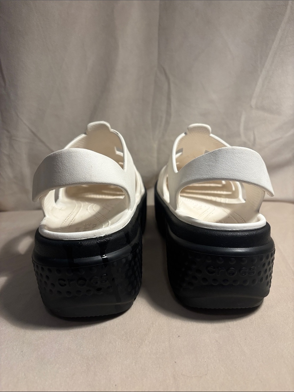 Crocs Stomp White Platform Fisherman Sandal Y2K - Picture 6 of 8